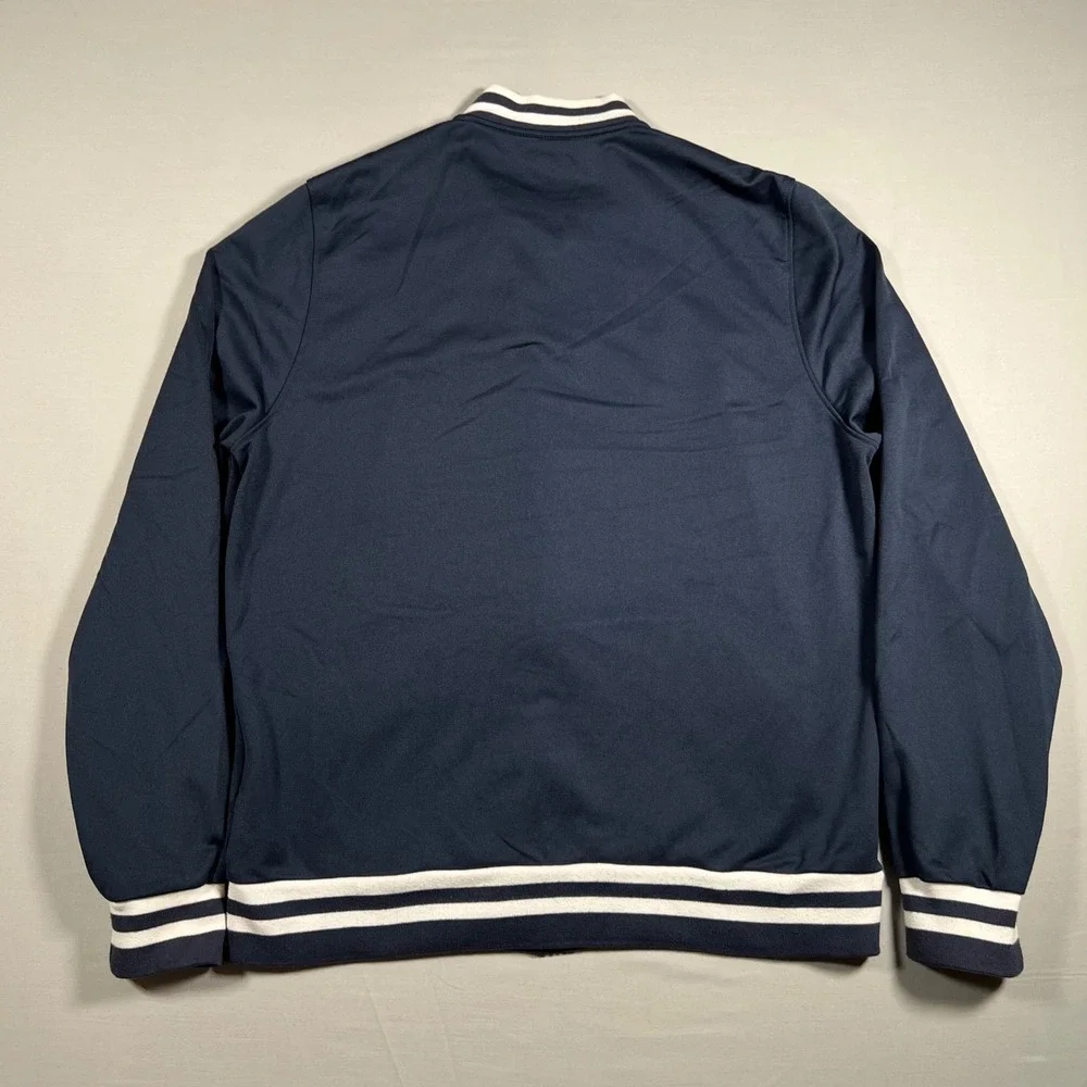 Lacoste Sport Mens Navy Blue Full Zip Track Jacket Bomber Logo Size XL FR 6